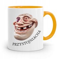 Kubek Prezent Żółty Dla Chłopaka Przystojniacha Z Nadrukiem Ze Zdjęciem