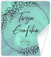 Naklejki LOGO okrągłe ETYKIETY REKLAMOWE z twoim nadrukiem 70x70 mm 100 szt