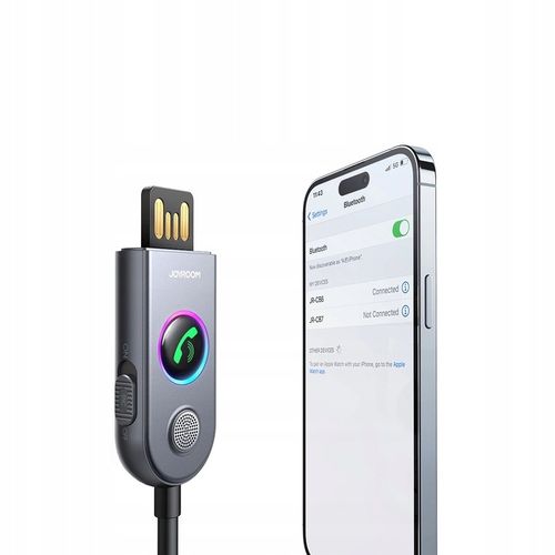 BEZPRZEWODOWY ODBIORNIK TRANSMITER BLUETOOTH DO AUTA USB AUX - JOYROOM na Arena.pl