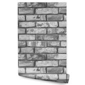 Tapeta Ścienna Szare Postarzane CEGŁY Mur Efekt 3D