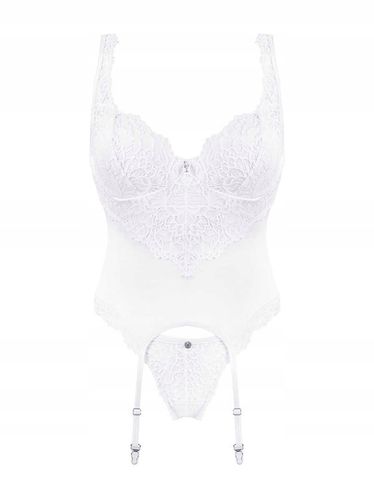 Obsessive Gorset i stringi Amor Blanco białe L/XL na Arena.pl