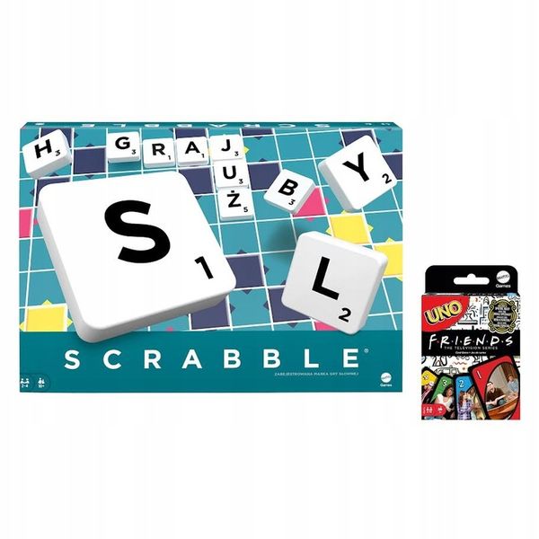 Scrabble Original (Wersja odnowiona) + UNO Friends zdjęcie 1