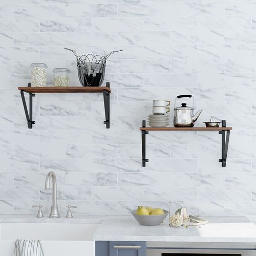 Półka ścienna 2 szt. CZARNY + BRĄZ na Arena.pl