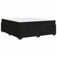 Ramka łóżka z materacem Czarny 180 x 200 cm Aksamit
