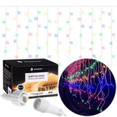 Kurtyna świetlna 500 led girlanda, lampki wewnętrzno-zewnętrzne sople multikolor