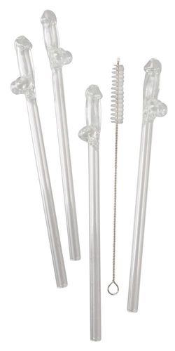 Glass Drinking Straw Willy X 4 na Arena.pl