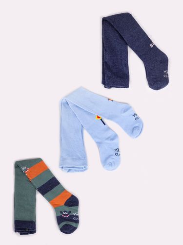 Rajstopy chłopięce bawełniane we wzory 3PAK 56-62 YOCLUB na Arena.pl