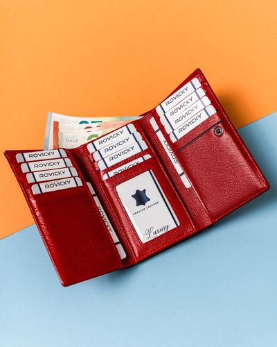 pojemny, poziomy portfel damski ze skóry naturalnej - lorenti na Arena.pl