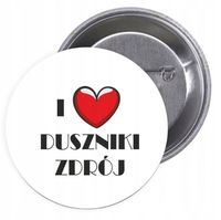 Przypinki buttony I LOVE DUSZNIKI ZDRÓJ znaczki