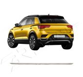 VW T ROC 2017> (PIPE PATTERNED) - Listwa Czarna ABS Nakładka na Zderzak Ty