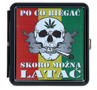 Papierośnica Metalowa z Nadrukiem Czacha Joint