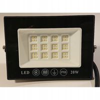 Halogen Led 20W Ultra Cienki Slim Ip66 Zimny Biały