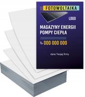 Ulotki A6 1000 szt firmowe reklamowe PANELE FOTOWOLTAICZNE + PROJEKT GRATIS