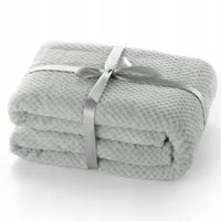 Koc pikowany Szary 150x200cm narzuta pled miękki