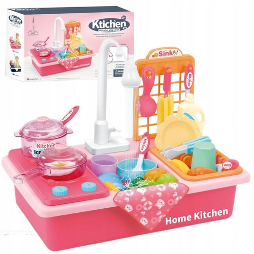 DUŻY ZLEWOZMYWAK AKCESORIA KRAN WODA NOWY KUCHNIA DLA DZIECI ZESTAW PREZENT na Arena.pl