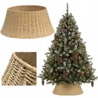 NATURALNA OSŁONA CHOINKOWA W STYLU BOHO RATTAN NA DONICĘ STOJAK POD CHOINKĘ