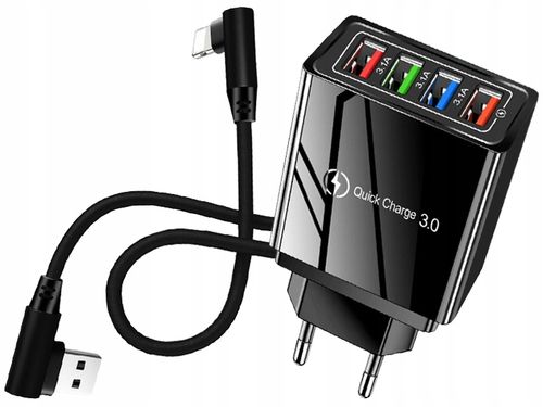 ŁADOWARKA SIECIOWA QC 3.0 + KABEL LIGHTNING iPHONE na Arena.pl