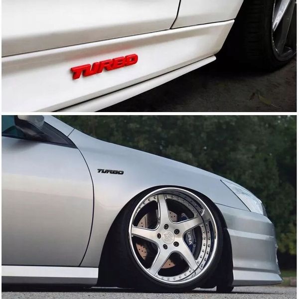Emblemat Turbo Turbinka Drag Speed Srebrny NAPIS Silver Wyścigi Naklejka zdjęcie 5