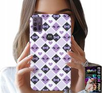 ETUI DO MOTOROLA MOTO G10 / G30 - MODNE SERCA KOKARDKI KOKARDA + SZKŁO