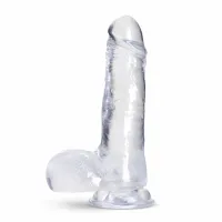 blush novelties b yours plus rock 'n roll transparent - model z przyssawką