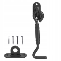 HAK HACZYK DRZWIOWY PRZYKRĘCANY ZAMKNIĘCIE 130MM CZARNY