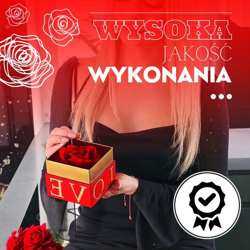 Wieczna róża w pudełku prezentowym Love na Arena.pl