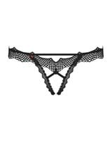 bravelle stringi otwarte czarne l/xl obsessive