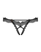 bravelle stringi otwarte czarne l/xl obsessive