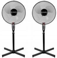 WIATRAK STOJĄCY WENTYLATOR PODŁOGOWY CZARNY/ BIALY