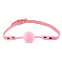 "Regulowany Różowy Knebel Kulkowy Silikonowy 4 cm - B Series HeavyFun"