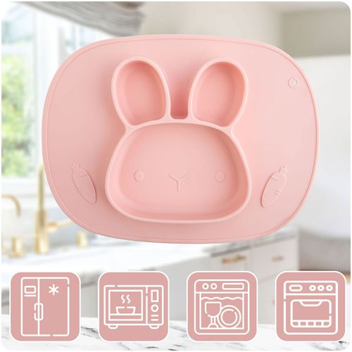 Talerzyk dla dzieci silikonowy do karmienia Królik Ricokids na Arena.pl