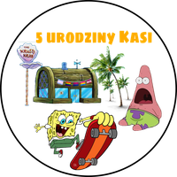 Opłatek na tort SpongeBob Kanciasto Głowy Postać Bajkowa