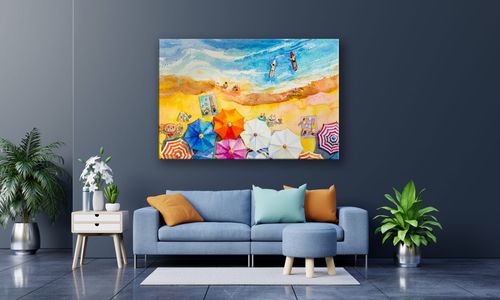 OBRAZ NA PŁÓTNIE 082 Plaża 90x60cm na Arena.pl