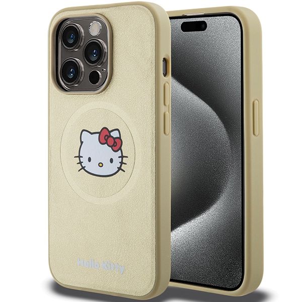 Etui Hello Kitty do iPhone 13, iPhone 13 Pro Max, Złoty, MagSafe zdjęcie 1
