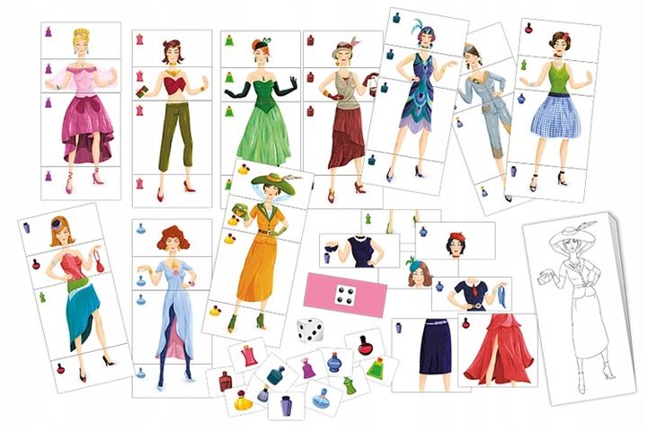 GRA UKŁADANKA MODELKI NA WYBIEGU mała projektantka mody, gra dla dzieci +3 zdjęcie 2
