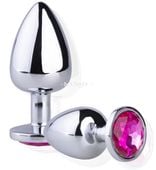 Duży Stalowy Korek Analny Z Kryształem Rozm. L