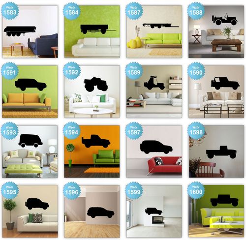 Naklejki na ścianę ścienne SAMOCHODY AUTA 120cm na Arena.pl