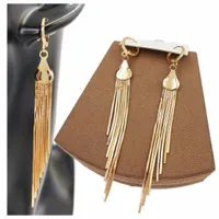 Kolczyki złote wiszące łańcuszki stal chirurgiczna szlachetna pozłacane