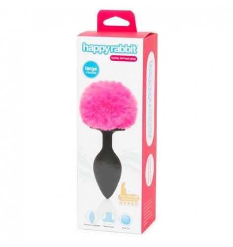 Happy Rabbit Bunny Tail Butt Plug Black Large na Arena.pl