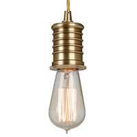 Loftowa lampa wisząca DOUILLE-P-AB do przedpokoju mosiądz