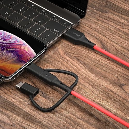 Kabel Usb 3W1 Blitzwolf Bw-Mt4, Micro Usb/usb-C/lightning, 3A 0,9M na Arena.pl