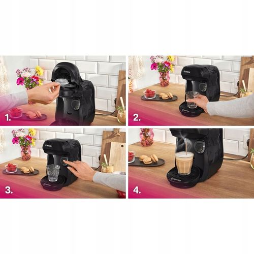 Ekspres kapsułkowy Bosch Tassimo Happy Friendly TAS102E 1400W 0,7L Czarny na Arena.pl