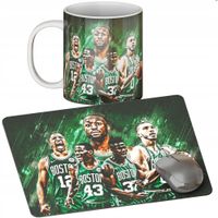 ZESTAW KUBEK + PODKŁADKA - BOSTON CELTICS - PREZENT WIELE WZORÓW + IMIĘ