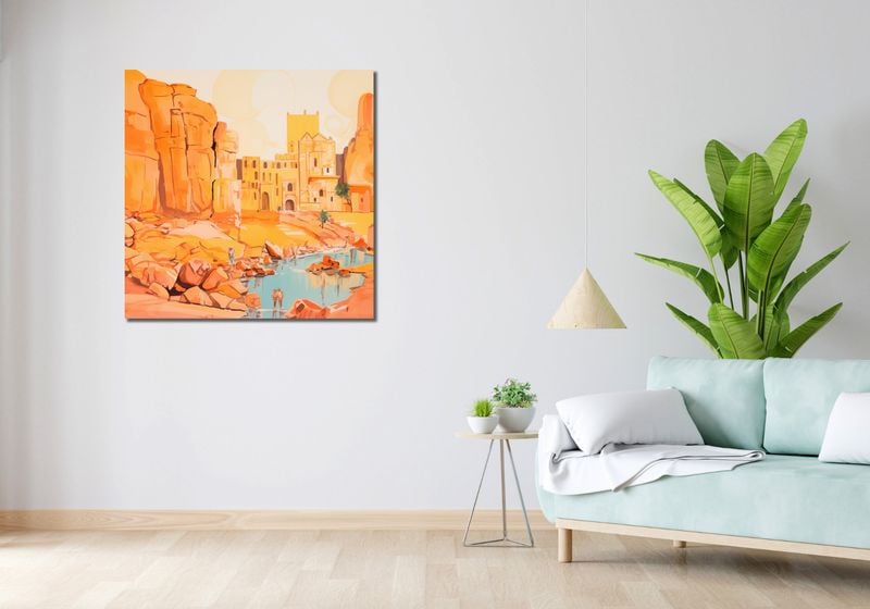 Obraz 90x90cm Ruiny pod Słońcem zdjęcie 2