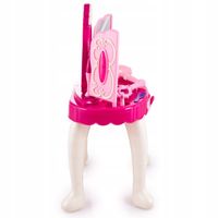 DUŻA TOALETKA DLA DZIECI DZIEWCZYNKI SUSZARKA DŹWIĘKI ŚWIATŁA MP3 STOLIK