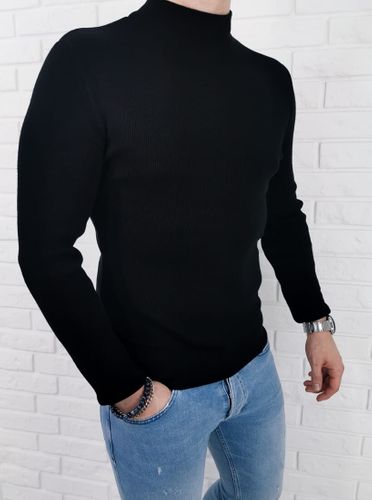Czarny półgolf sweter męski 3431 - M na Arena.pl