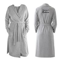 Szlafrok Damski z Haftem Wiązany Bawełniany Ciepły Prezent na Dzień Babci L