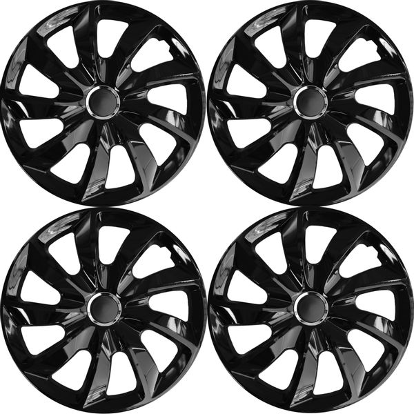 4x Kołpaki 17 cali NRM LAKIEROWANE STIG CZARNE TUNING zdjęcie 1