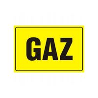 Naklejka GAZ informacyjna ostrzegawcza 10X7,5cm BHP