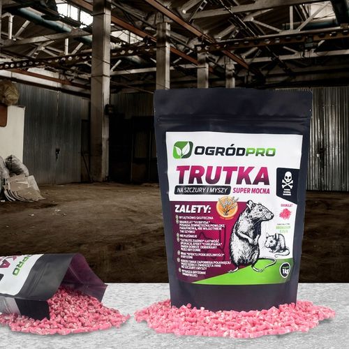 TRUTKA MEGA MOCNA GRANULAT Na Szczury Myszy Gryzonie Deratyzacja 1 KG na Arena.pl